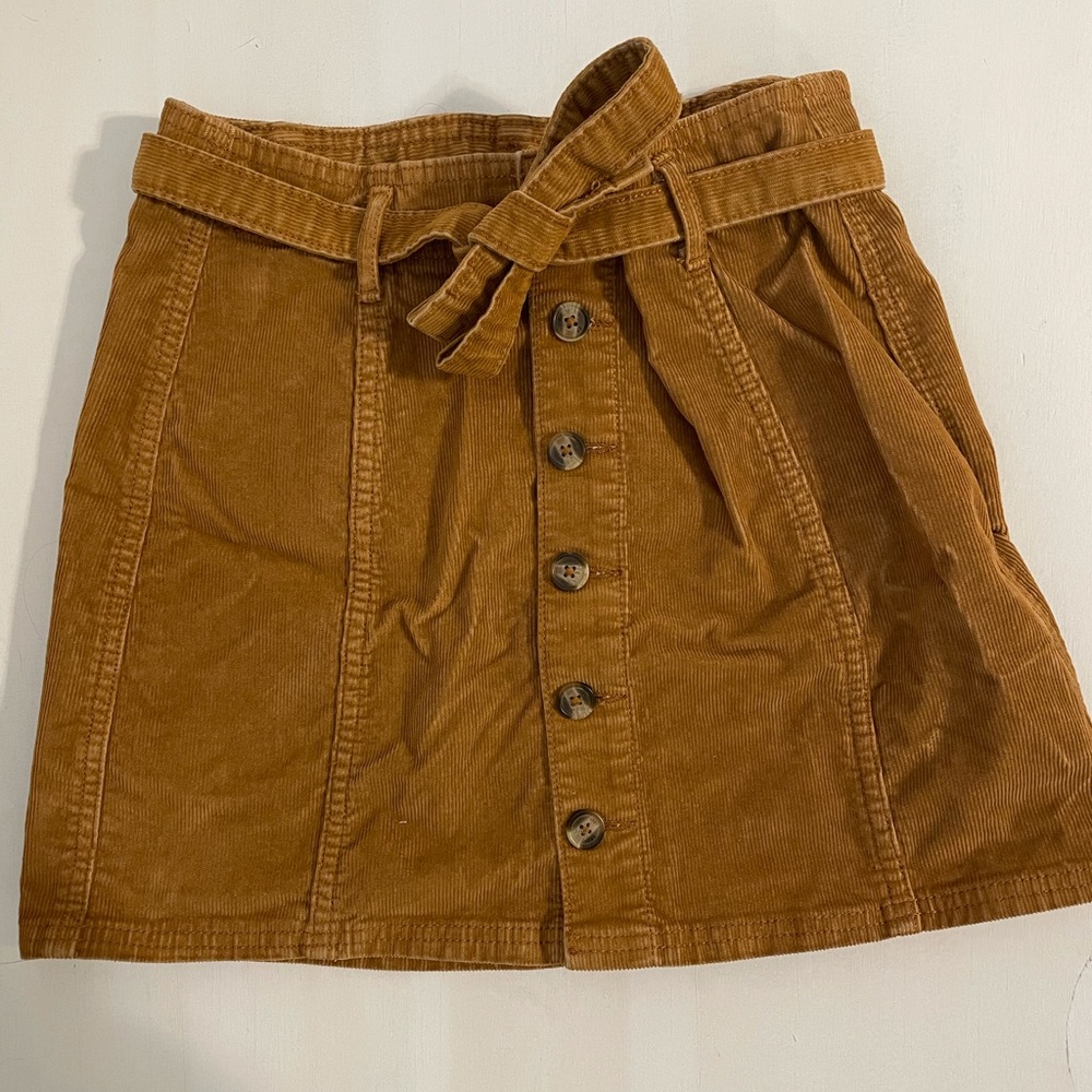 american eagle brown corduroy skirt